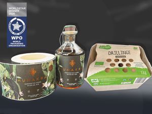 Prämiert wurden das Etikett „Botanical Rum“ für Munakra sowie das papierbasierte Coveretikett „Drillinge“