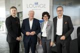 V.l.n.r.: Zukunftsforscher Tristan Horx, Georg Dieter Fischer (scheidender PROPAK Obmann), Birgit Niessner (OeNB), Marko Bill Schuster (neu gewählter PROPAK Obmann)