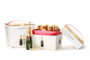 Carton of the Year: Moët 6 Mini Moët-Verpackung von Van Genechten Packaging