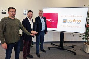 Eine starke Spitze! Von links nach rechts: Mario Kroschky (Head of Product Management Graphics), Tommaso Ramundo (CEO Ferag Group), Gideon Martz (Global Head of Market Graphics & Managing Director Germany)